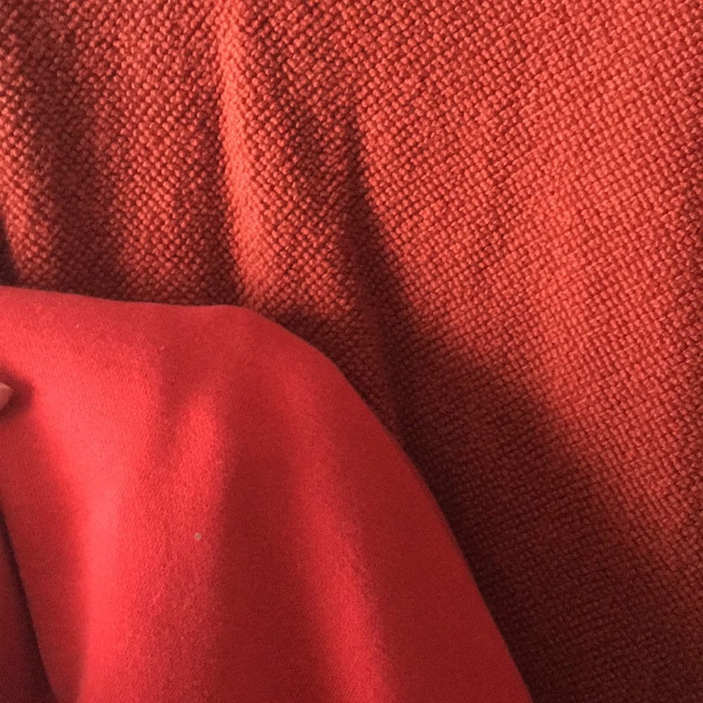 Banded Red-Orange Pullover - Picture 5 of 5
